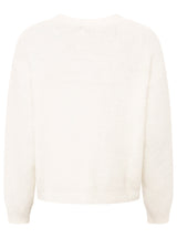 Zwillingsherz - Rundhalspullover - kuschlig weich - Winter-Weiß