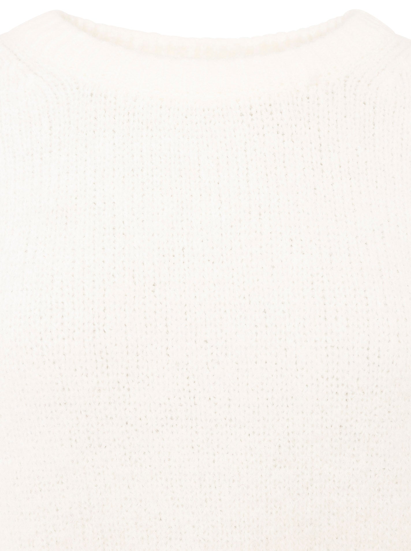 Zwillingsherz - Rundhalspullover - kuschlig weich - Winter-Weiß