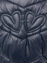 Zwillingsherz Steppjacke in Metallic-Optik in Dunkelblau