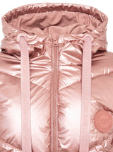 Zwillingsherz Steppjacke in Metallic-Optik in Rosa