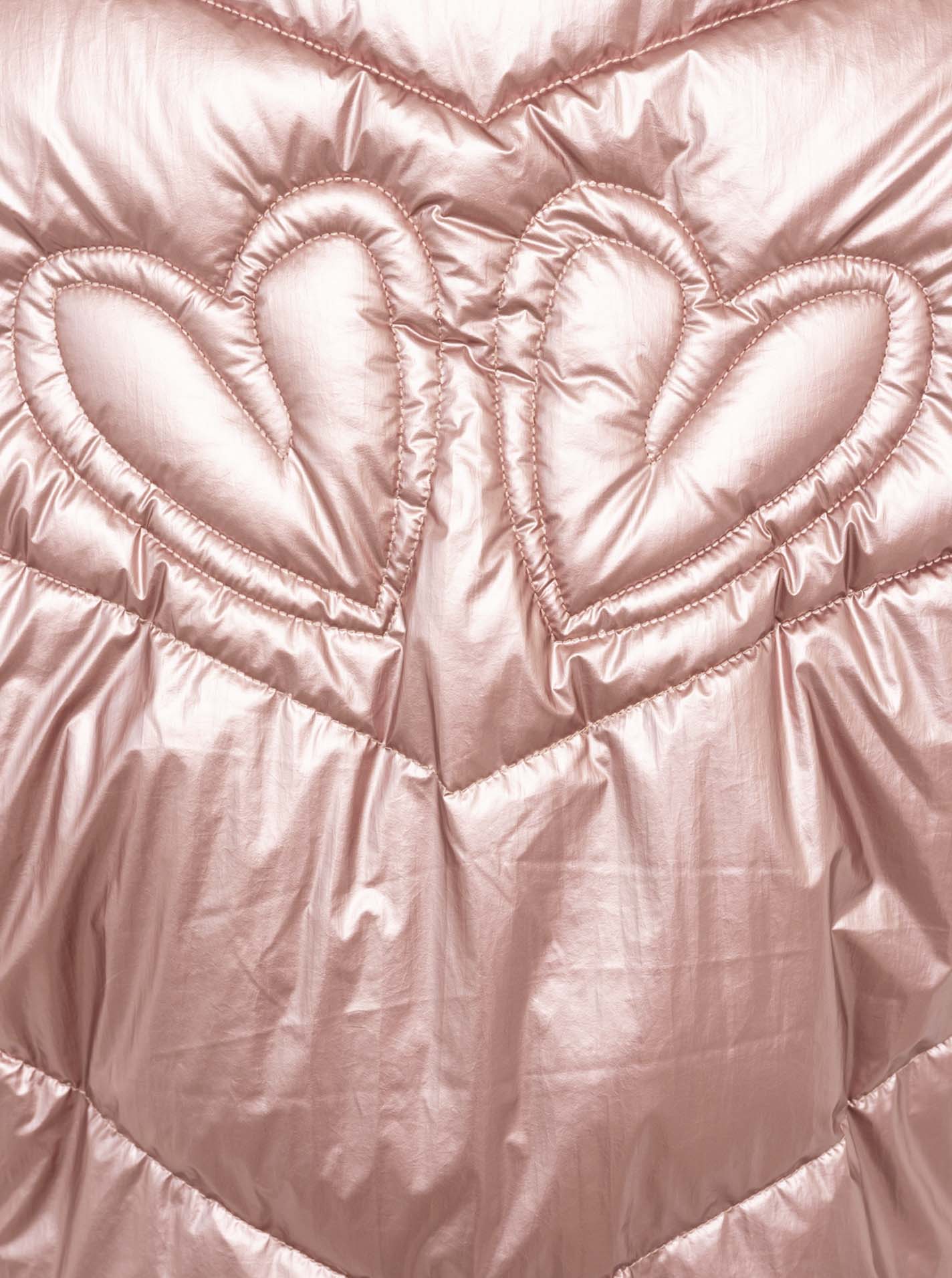 Zwillingsherz Steppjacke in Metallic-Optik in Rosa