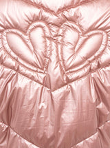 Zwillingsherz Steppjacke in Metallic-Optik in Rosa