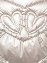 Zwillingsherz Steppjacke in Metallic-Optik in Silber