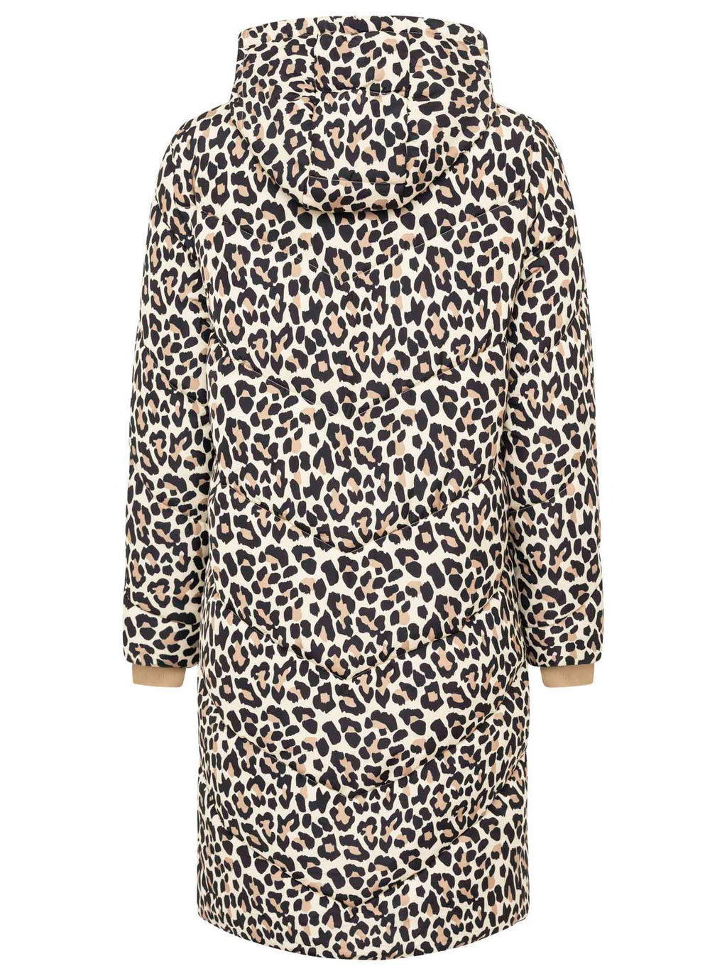 Steppmantel "Leo Allover" - Zwillingsherz - Warmer Damenmantel mit Leopardenmuster & Kapuze