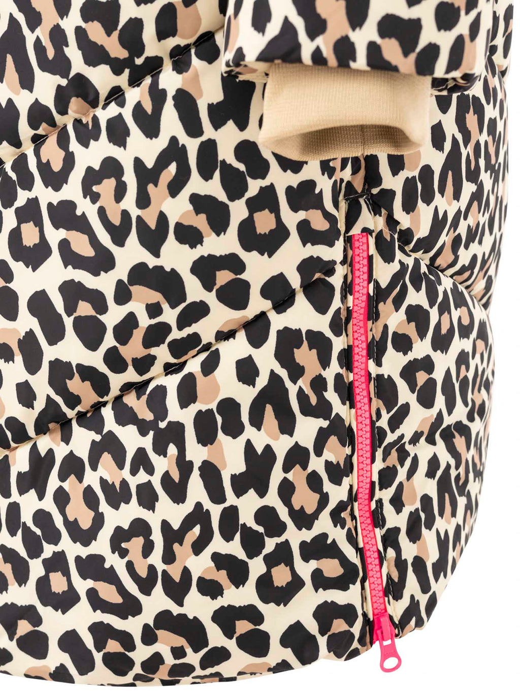 Steppmantel "Leo Allover" - Zwillingsherz - Warmer Damenmantel mit Leopardenmuster & Kapuze