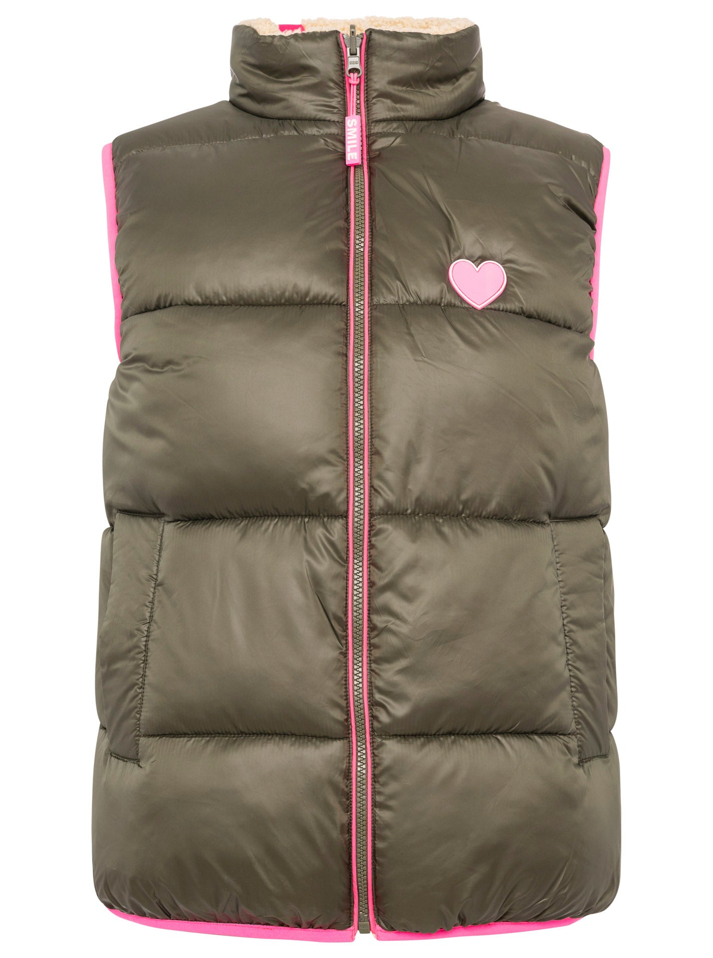 Zwillingsherz Wende - Weste "Teddy" Khaki