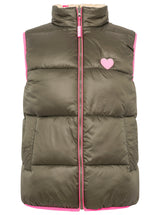 Zwillingsherz Wende - Weste "Teddy" Khaki