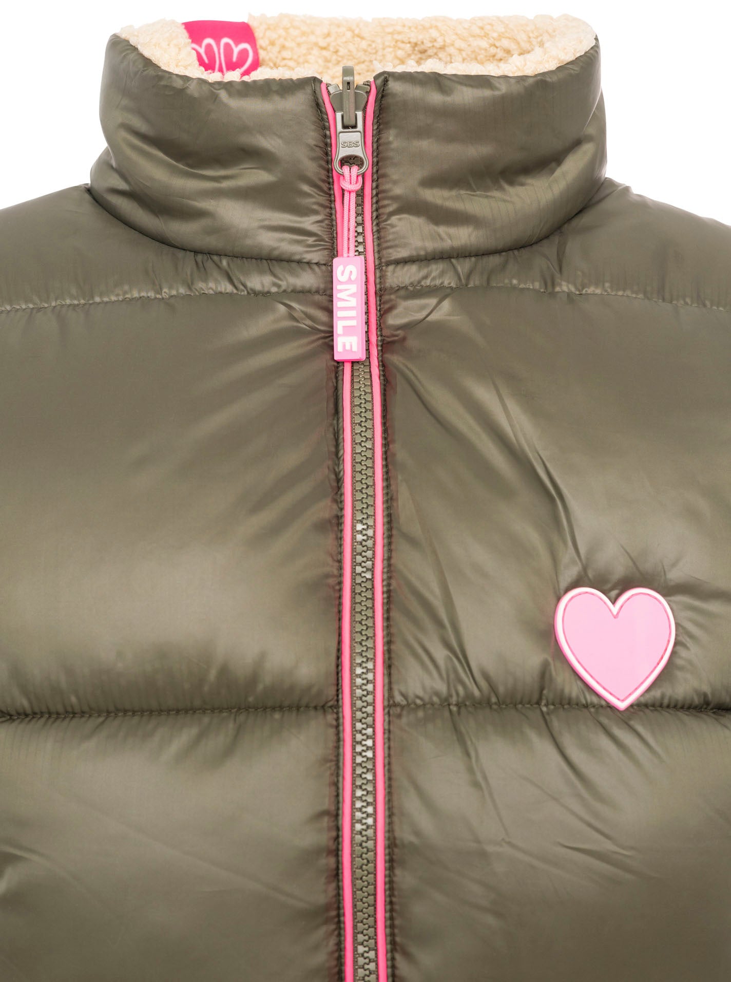 Zwillingsherz Wende - Weste "Teddy" Khaki