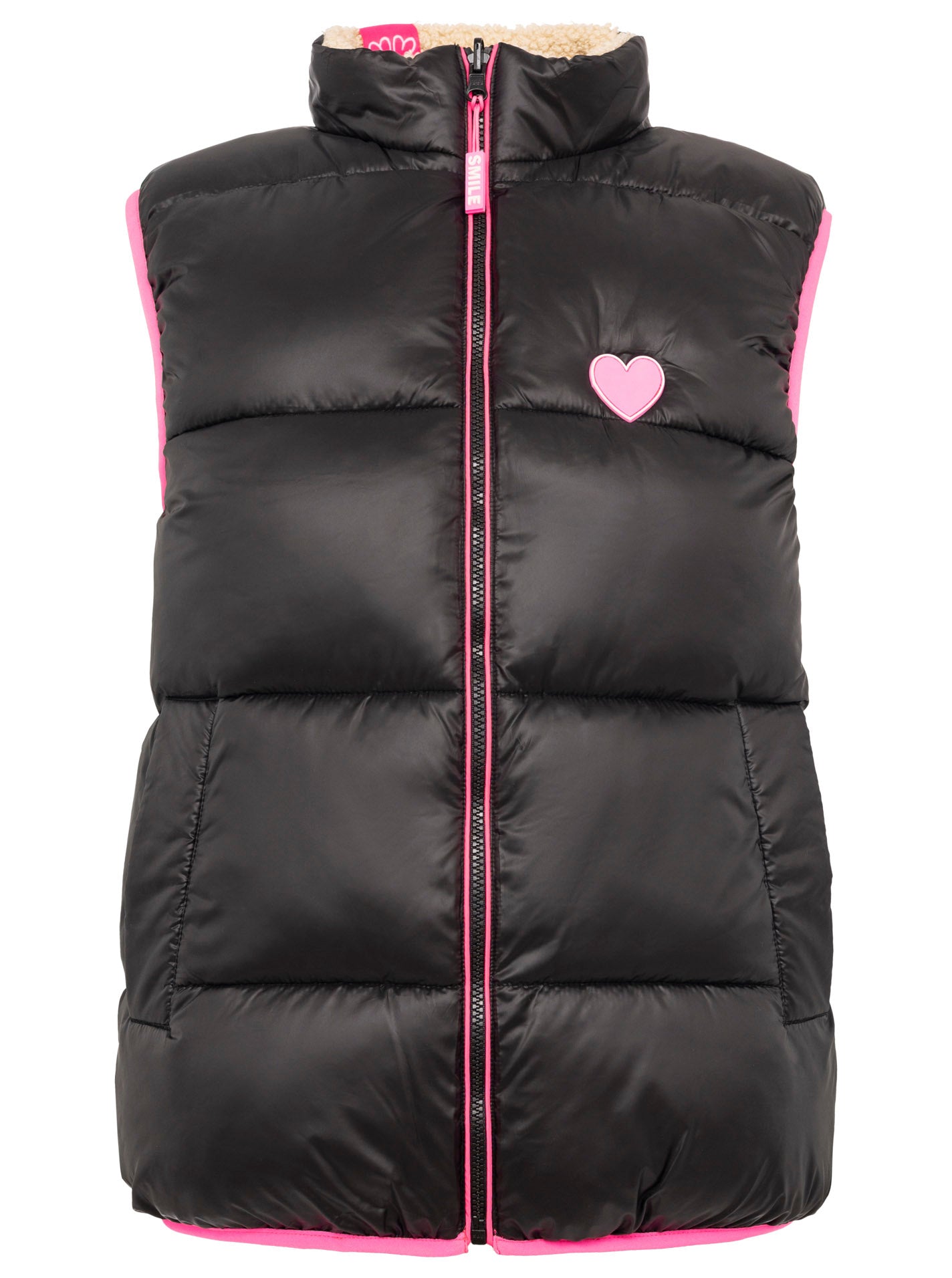 Zwillingsherz Wende - Weste "Teddy" Schwarz
