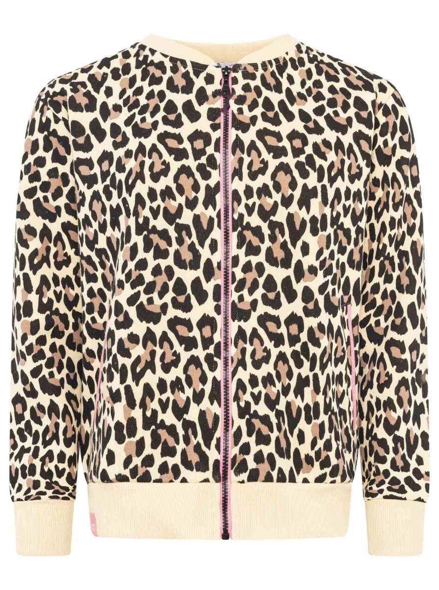 Zwillingsherz  Sweat-Bomberjacke "LEO" Damenjacke mit Leopardenprint