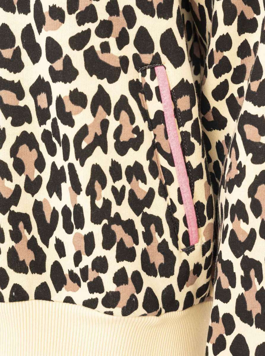 Zwillingsherz  Sweat-Bomberjacke "LEO" Damenjacke mit Leopardenprint