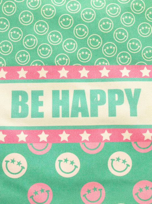 Zwillingsherz Tasche " Be Happy"-Shopper mit Smiley-Print & Magnetverschluss
