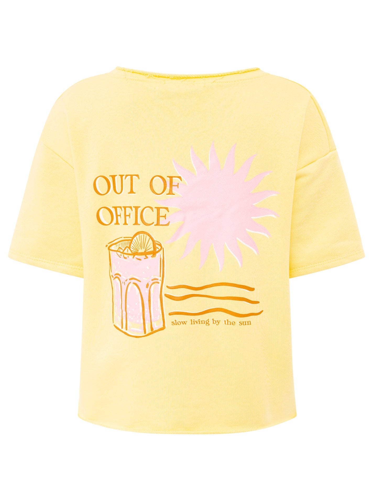 Sweatshirt "Out of Office" - Kurzarm - Gelb