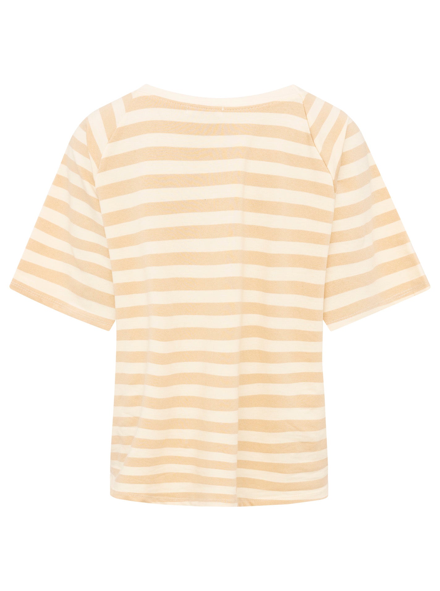 Zwillingsherz Oversized Sweatshirt mit Streifen - 100% Baumwolle, Beige -Creme