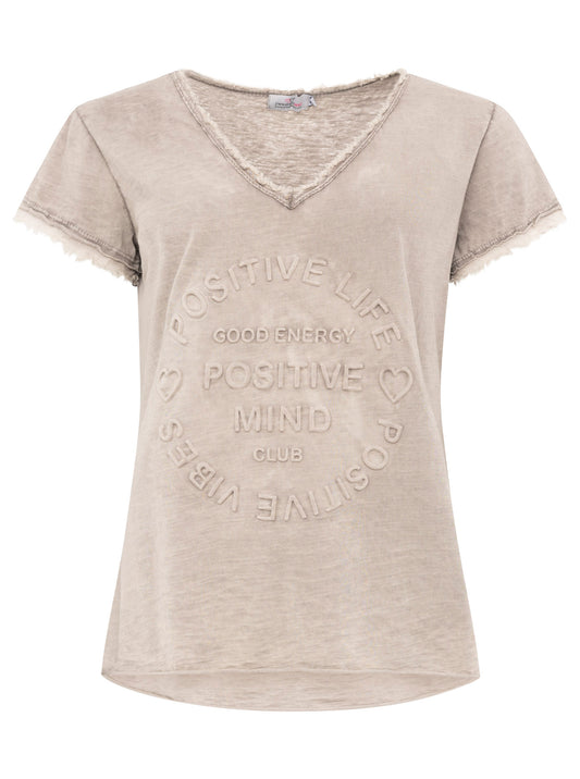NEU! Zwillingsherz T-Shirt - Positive Mind Club - Taupe