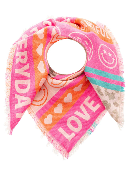 Tuch "Smiley" - Pink-Orange