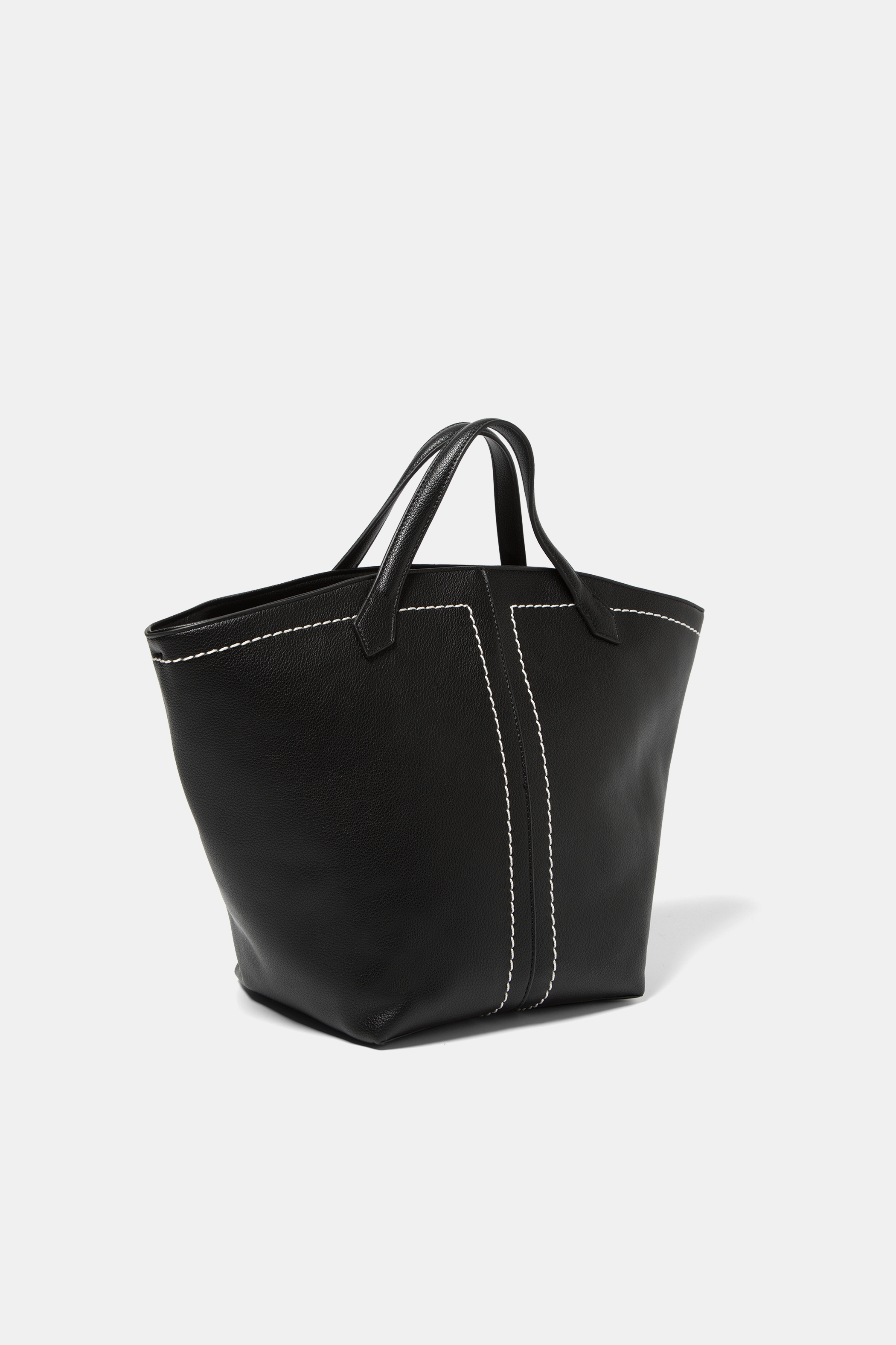 Lanidor - Handtsche - Schwarz mit Kontrastnähten