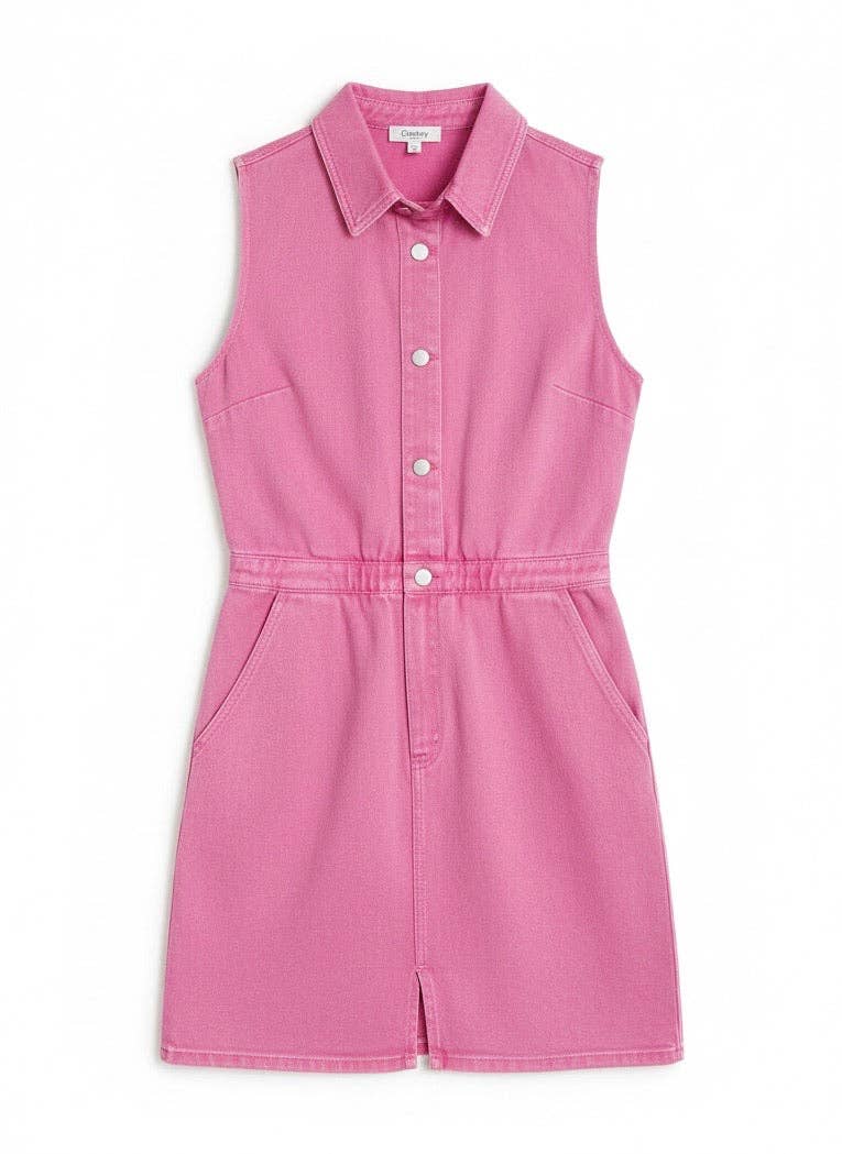 Ciminy Jeanskleid Fuchsie 100% Baumwolle