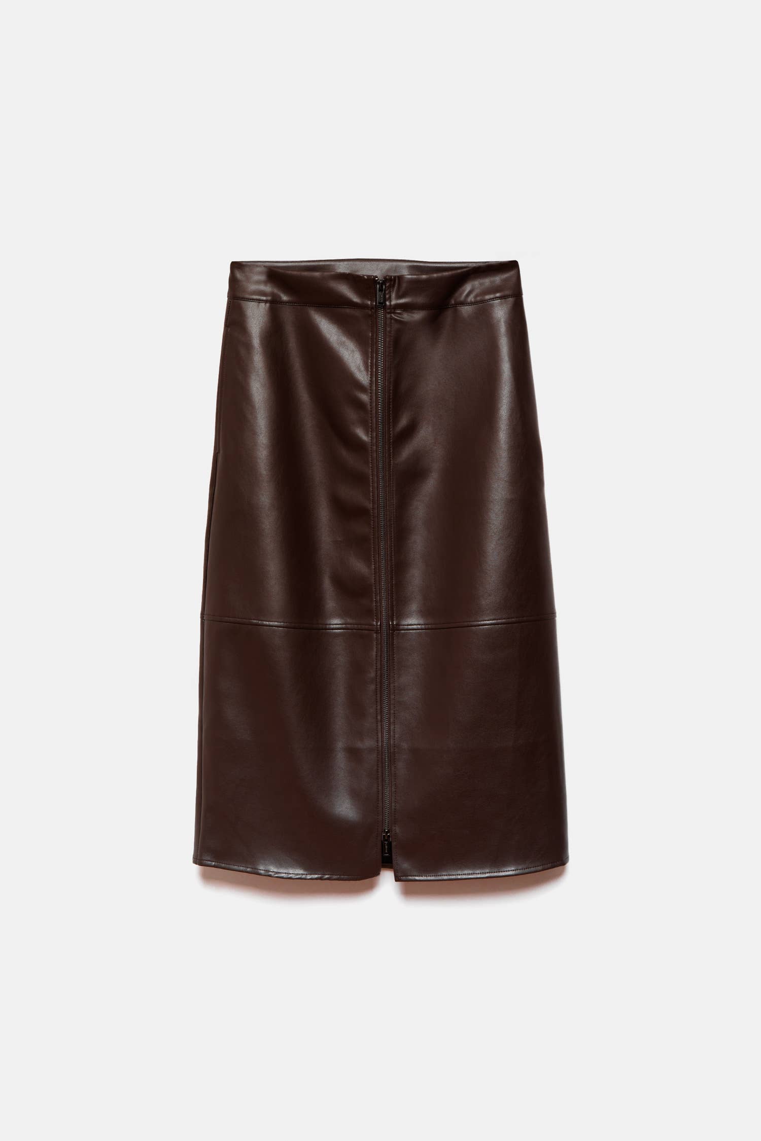 Lanidor - Schmaler Rock aus Kunstleder in Braun