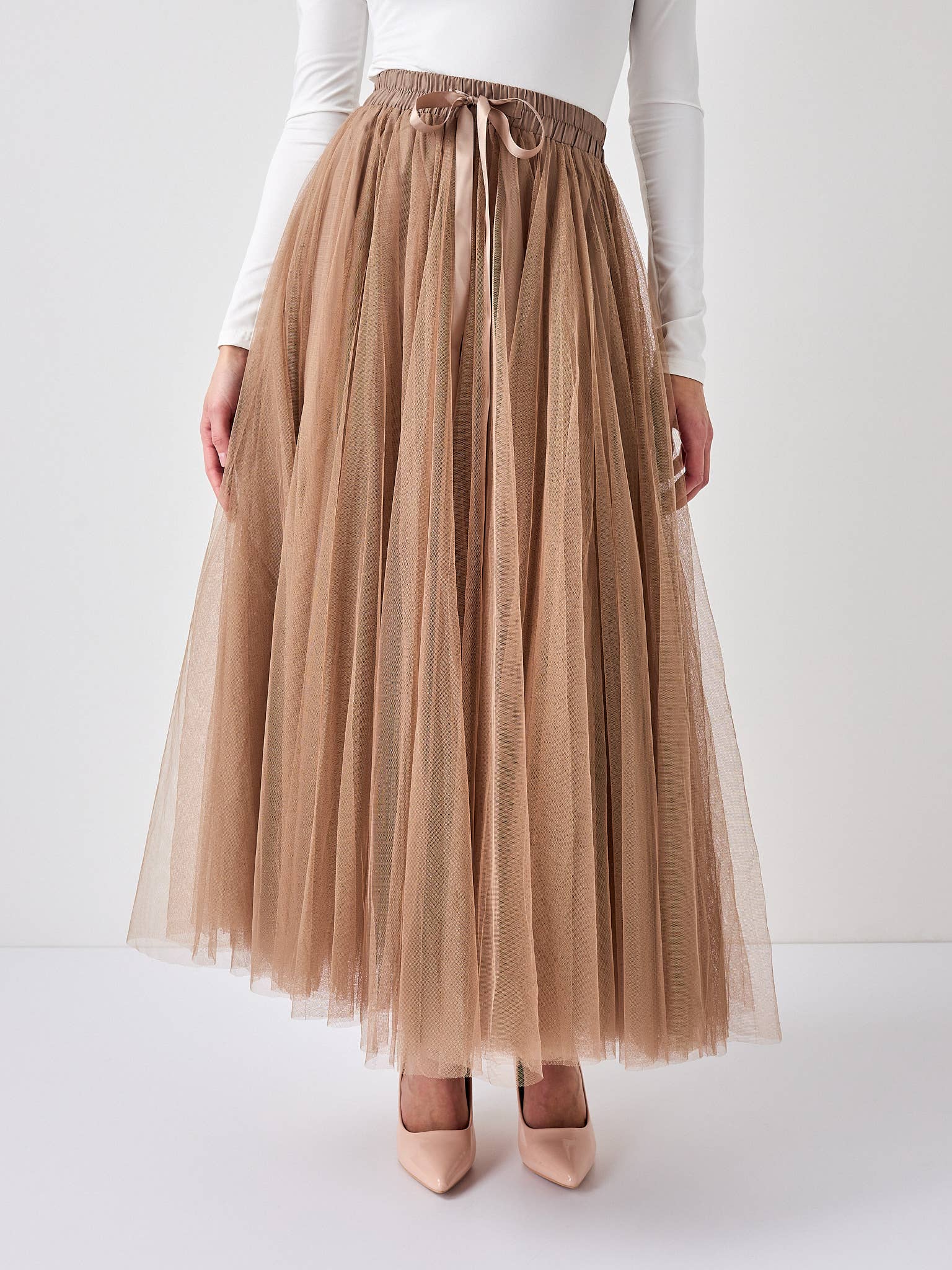 Choklate Paris Langer Tüllrock Aria Taupe Maxi