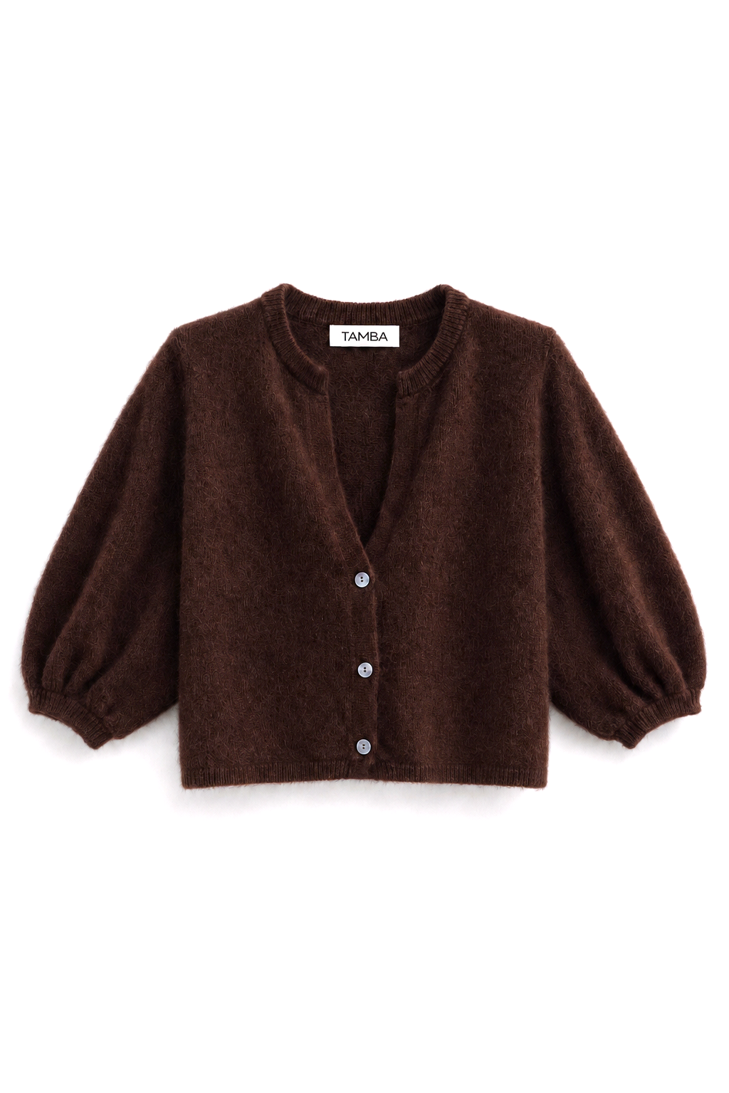 Angora Strickcardigan mit V-Ausschnitt: Anthrazit / Einheitsgröße