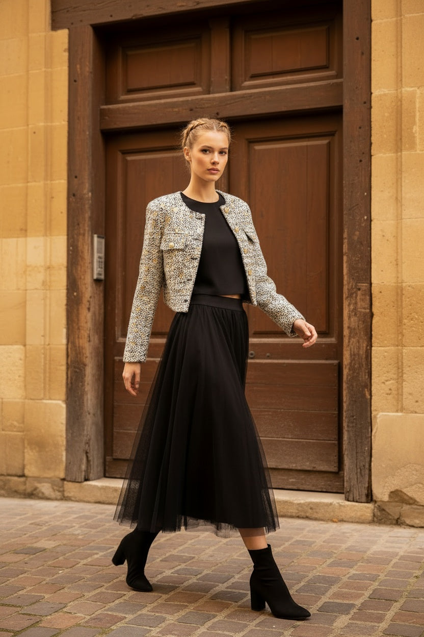 Choklate Paris Tüllrock Amber Slim Fit Schwarz