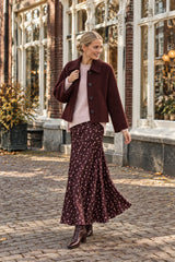 Tamba flauschiger Oversize-Mohairpullover mit Seitenschlitzen Puder