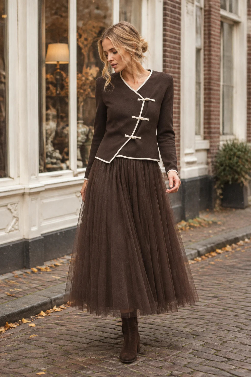 Choklate Paris Tüllrock Maria Choco Tall Fit für große Frauen – Gr. 36–44