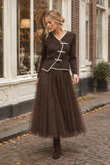 Choklate Paris Tüllrock Maria Choco Tall Fit für große Frauen – Gr. 36–44