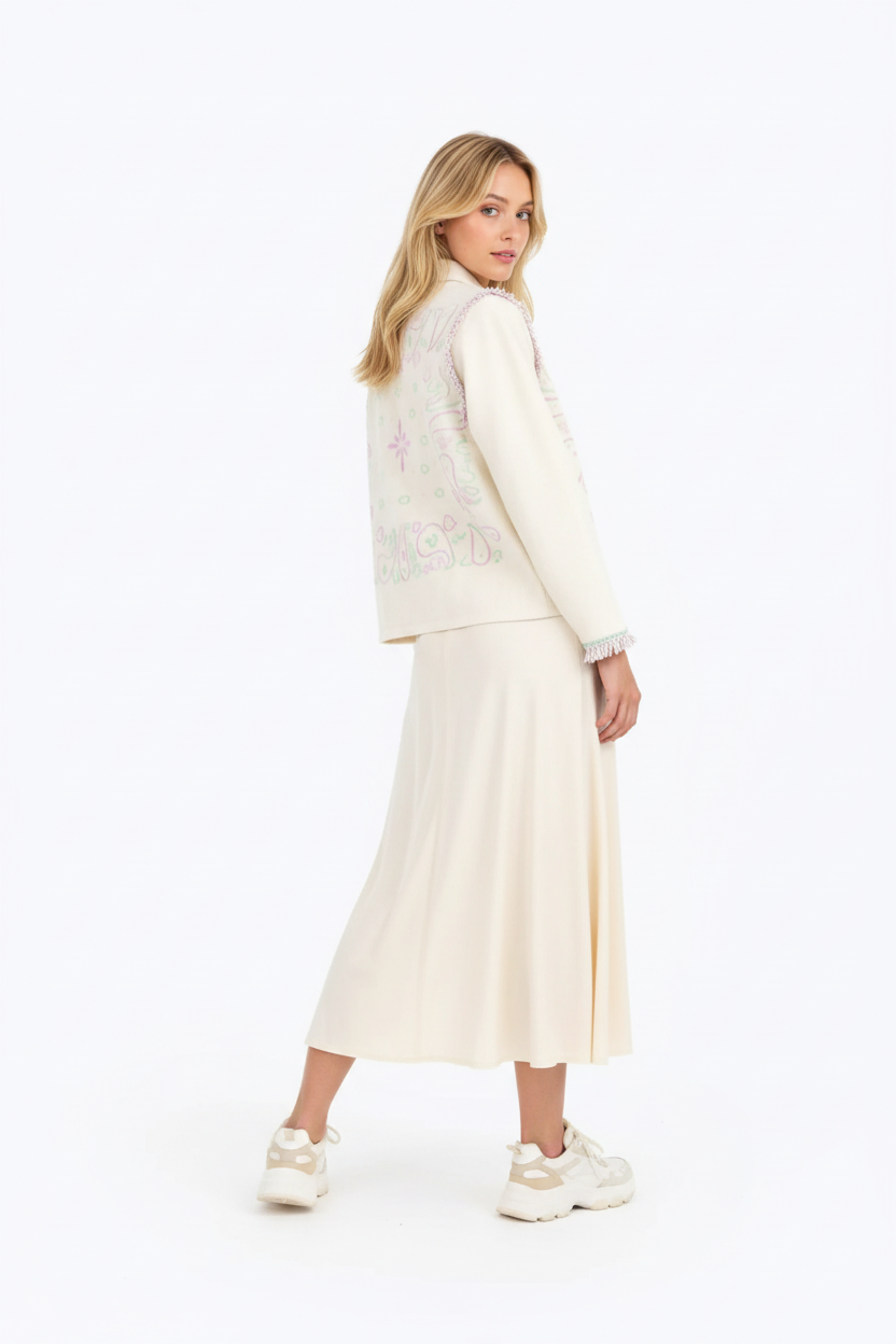 An´ge Paris NISANI Weste Vanille Rückansicht