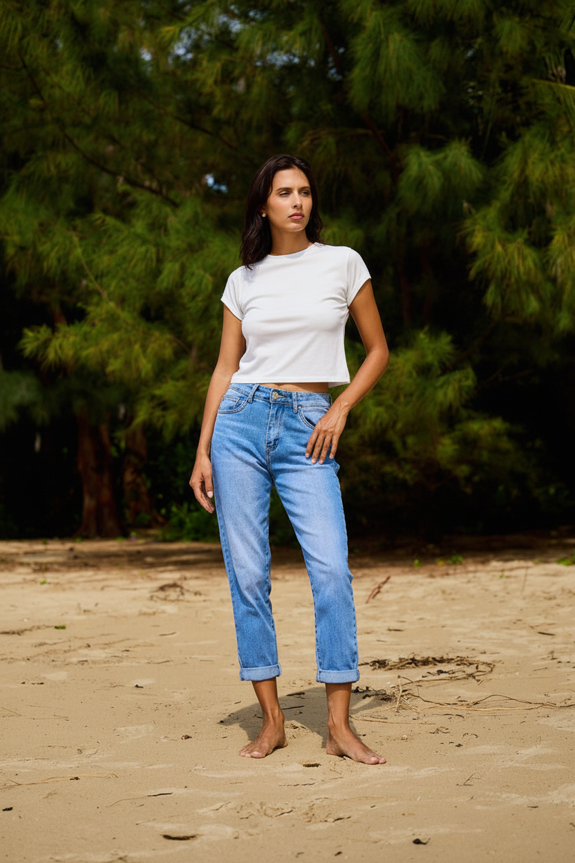 ANA & LUCY Jeans mit weißem Top