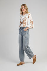 Ange Paris Jeans Prime Ballonschnitt High Waist Hellblau