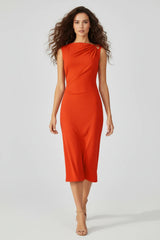 Ange Paris Midikleid Milana in Chili Rot