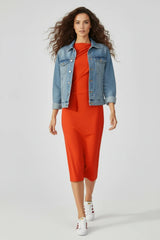 Ange Paris Midikleid Milana in Chili Rot