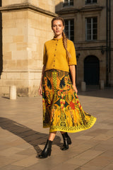 Ange Paris langer Rock Robineta Matali - Modal -Gelb