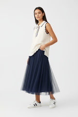 Choklate Paris Amber Tüllrock Slim Fit Marine Blau