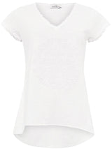 Zwillingsherz Shirt Tail - Positive Mind- 100% Baumwolle - Weiß