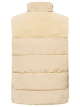 Zwillingsherz - Steppweste kurz "Good Vibes Only" - Beige