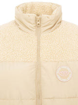 Zwillingsherz - Steppweste kurz "Good Vibes Only" - Beige