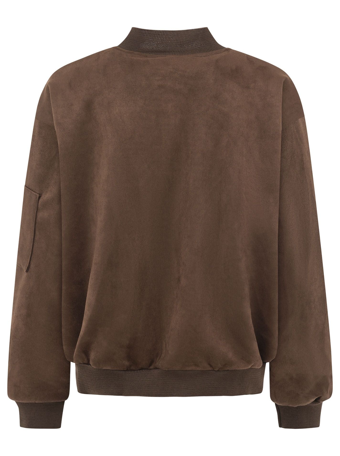 Zwillingsherz Blouson "Velours" in Braun - lässige Oversize-Jacke aus weichem Velours