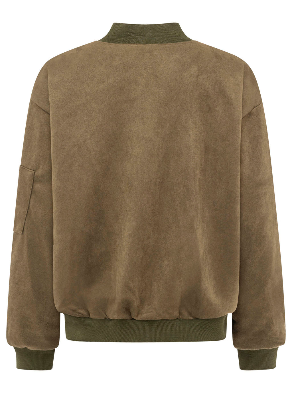 Zwillingsherz Blouson "Velours" in Olive  - Oversize-Velourjacke mit Reißverschluss