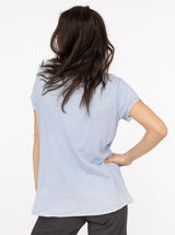 Zwillingsherz Shirt Tail - Positive Mind- 100% Baumwolle - Hellblau