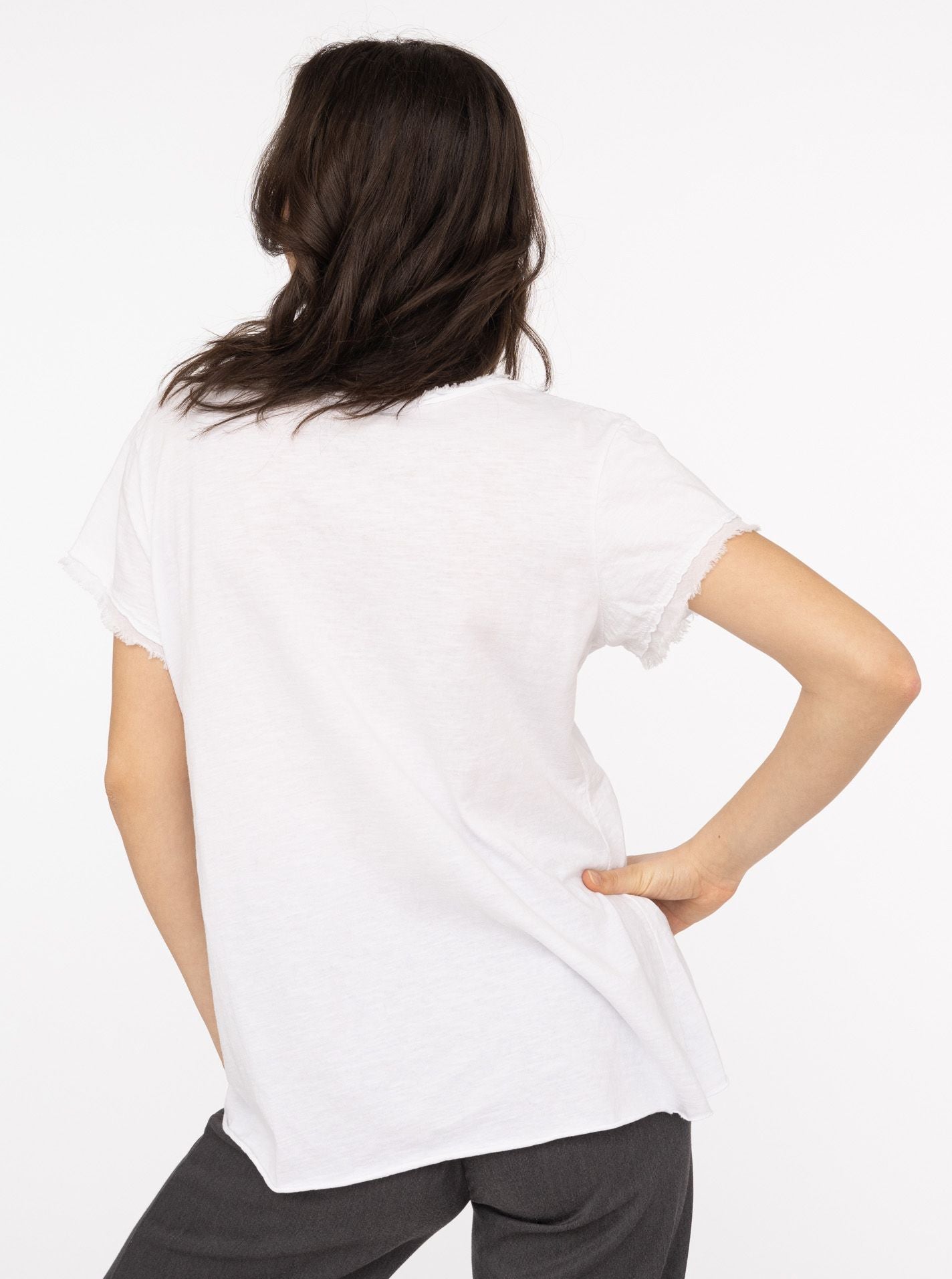 Zwillingsherz Shirt Tail - Positive Mind- 100% Baumwolle - Weiß