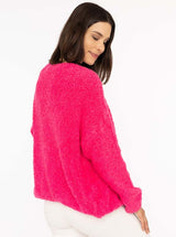 Zwillingsherz - Kuschel-Cardigan  - Neonpink
