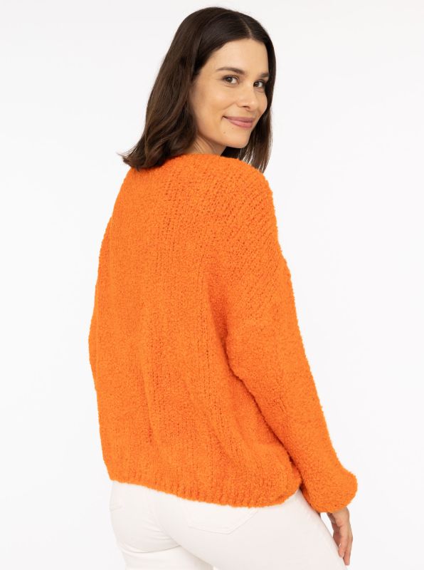 Zwillingsherz - Kuschel-Cardigan  - Orange