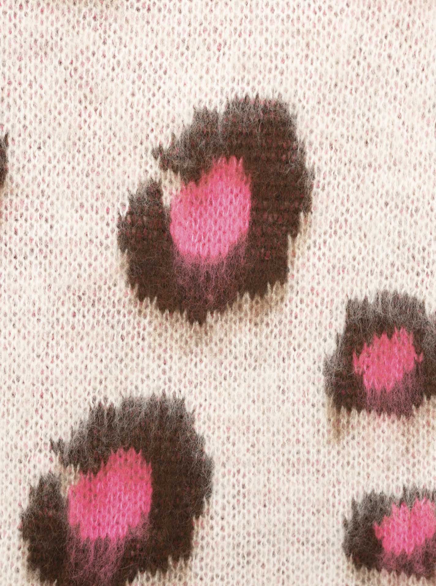 Zwillingsherz Kuschel-Pullover "Leo Soft"  pinkfarbenen Akzenten - Rundhals