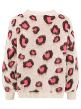 Zwillingsherz Kuschel-Pullover "Leo Soft"  pinkfarbenen Akzenten - Rundhals