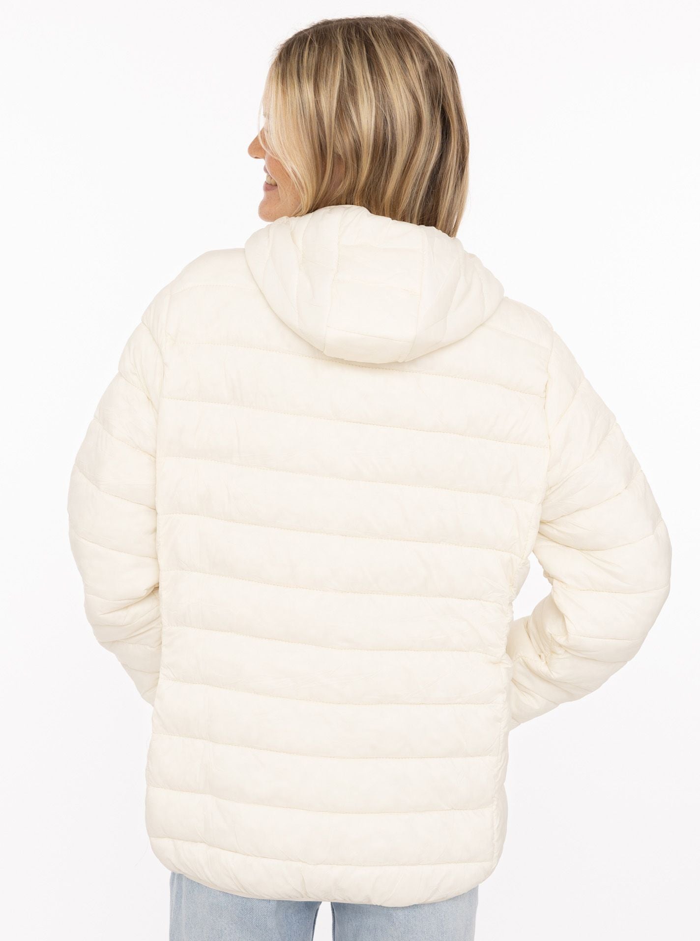 Zwillingsherz - Steppjacke kurz "Basic" in Creme-Weiß