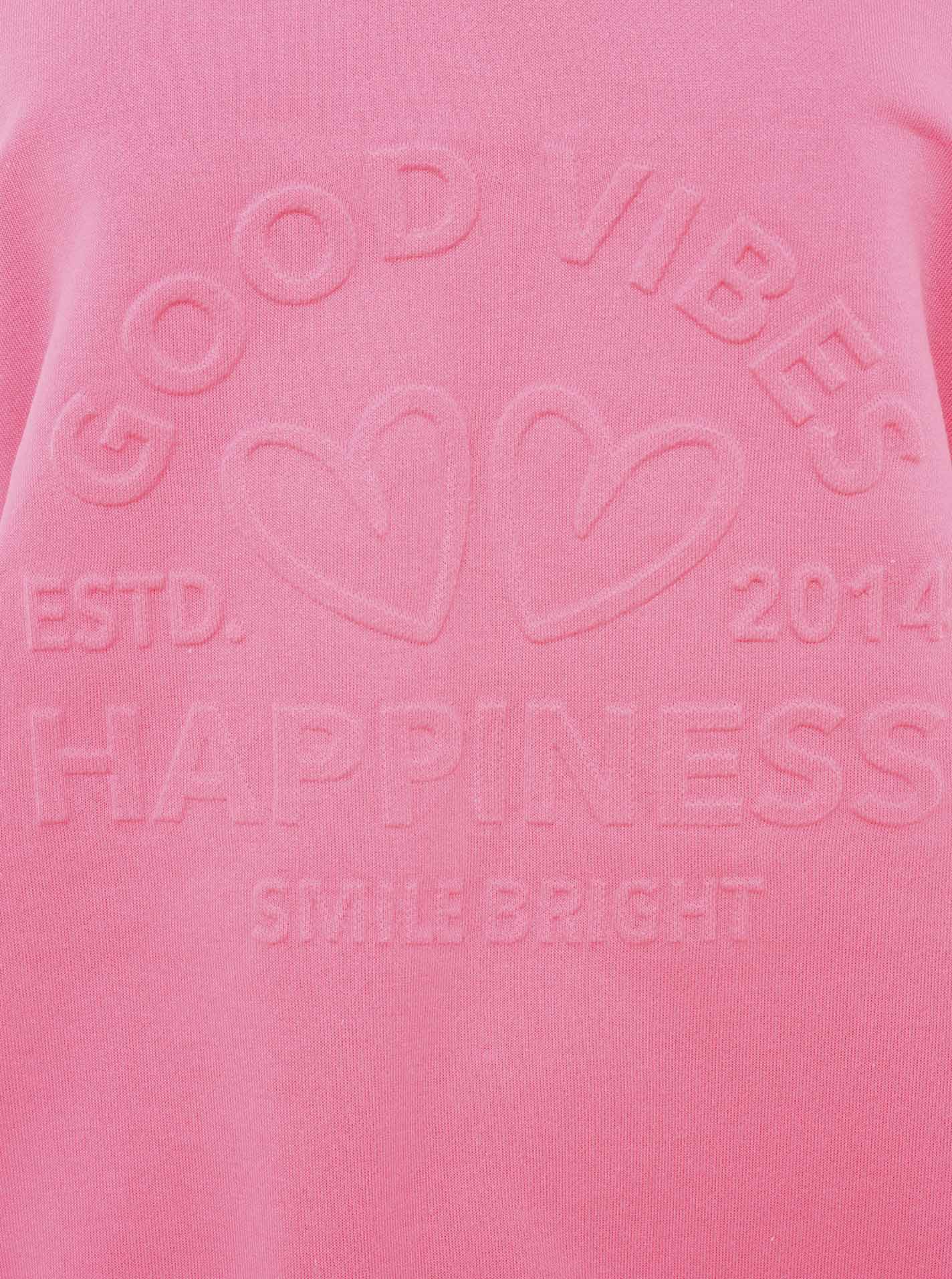 Zwillingsherz V-Neck Sweater "Happiness Vibes" in Pink