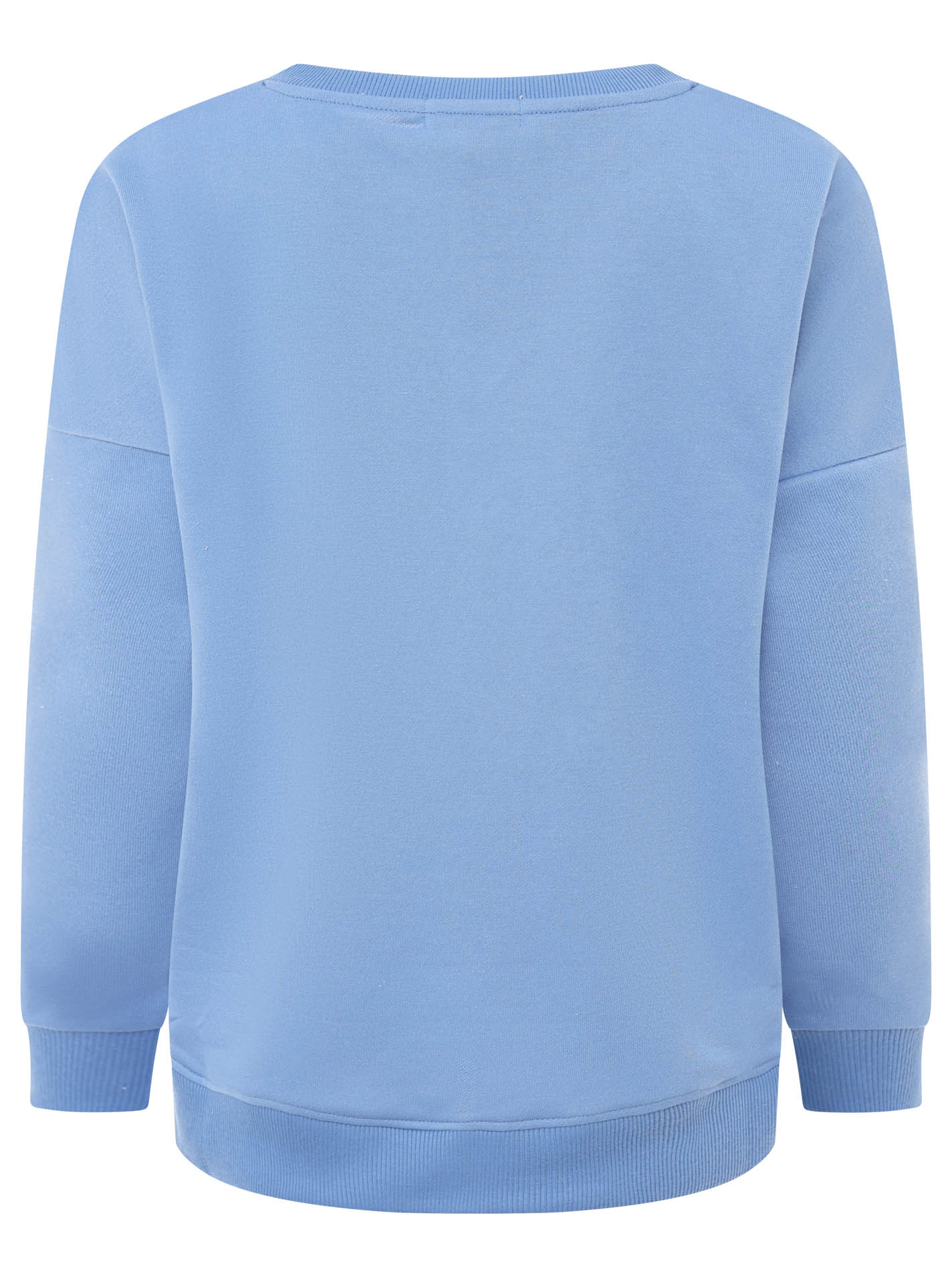 Zwillingsherz V-Neck Sweater "Happiness Vibes" in Blau